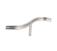 Curved Lathe Tool Rest 5/8 Inch Post Stainless Steel 16mm Base | S Shaped Design for Bowl Interior, Smooth Top, Fits Mini and Mid Sized Lathes, Alloy Steel Body