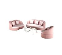 Curved Sofa Overall Pumpkin Shaped Plush Upholstered Couch Cloud, Modern Deep Seat Boucle, for Living Room, Bedroom(5)