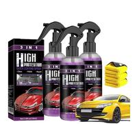 Curvefit Spray Nano Anti Rayures, Curvefit 3 en 1 Protection, Spray Anti Rayure Pour Voiture, Anti Fouine Voiture, Verre Liquide Carrosserie, High Protection Fast Car Coating Spray (3 PCS)