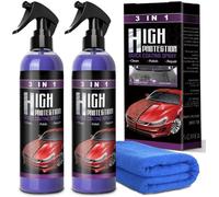 Curvefit Spray Nano Anti Rayures, Curvefit 3 in 1 High Protection Quick Car Coating Spray, Fast Wax Polishing with Sponge and Towel (2 Sets)