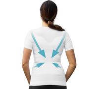 Curveless T-shirt Correcteur de Posture Femme | Anti Mal de Dos | Redresse Dos et Epaules |Compression | Maillot de Corps | Manches Courtes