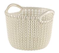 Curver 03701-X64-00 Knit Corbeille ronde Plastique Blanc 20,5 x 19,5 x 16 cm 3 L