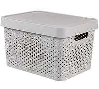 CURVER INFINITY 17L Bac de rangement avec couvercle 36 x 22 x 27 cm gris 04742-099