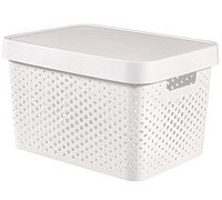CURVER INFINITY 17L Bac de rangement avec couvercle 36 x 22 x 27 cm blanc 04742-N23