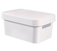 Curver 04746-N23-00 Infinity Boîte à Rangement avec Couvercle Plastique Blanc 26,8 x 18,6 x 12,4 cm 4,5 L
