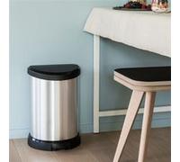 Curver 169795 poubelle à pédale 20 l polypropylène aspect métal 30,3 x 44,8 x 26,8 cm G