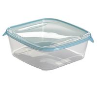 CURVER | Boite hermétique Fresh'n Go carrée 1.7L, Transparent/Bleu, Foodkeepers OPP, 19,5x19,5x7 cm