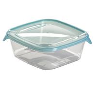 Curver 180509 Fresh'N Go Boîte Hermétique de Conservation Carré Polypropylène Transparent/Bleu 16 x 16 x 6 cm