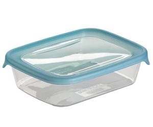Curver 180690 Fresh'N Go Boîte Hermétique de Conservation Rectangulaire Polypropylène Transparent/Bleu 17 x 13 x 5 cm