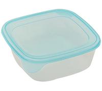 CURVER | Lot 3 btes herm carrées Fresh'n Go (3x0.8L), Transparent/Bleu, Foodkeepers OPP, 15,5x15,5x11 cm