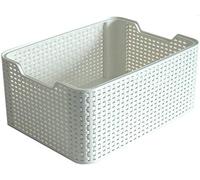 Curver 189336 Rangement Style Aspect Rotin S Ivoire,28 x 19 x 13 cm
