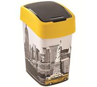 Curver 2045259 Flip Bin Poubelle Décoration New York Plastique Multicolore 25 L