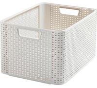Curver 205851 Rangement Style Aspect Rotin L Deuxième Génération Polypropylène Ivoire