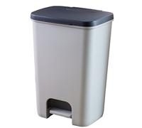 CURVER ESSENTIALS 40L Poubelle a pédale, anthracite/argenté 00760-686