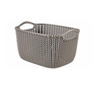 Curver 226167 Panier de Rangement Rectangulaire Tricot Plastique Marron 29 x 21,7 x 17,2 cm 8 L