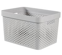 Curver 226630 Bac Infinity 17L Dots, Plastique, Gris, 36 x 27 x 22 cm