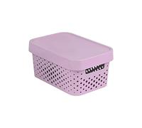 Curver 229156 Infinity points Boîte de rangement avec couvercle 4,5 l en plastique 26,8 x 18.6 x 12,4 cm Rose