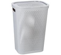 Curver Coffre à linge Infinity Dots 231008 – Plastique 60 L 44 x 36 x 61 cm Blanc