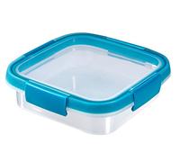 Curver 232590 Smart Fresh Gamelle Carré Plastique Transparent/Bleu 17 x 17 x 6 cm