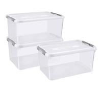 CURVER Lot de 3 handy box - 50L, TRANSPARENT, 60x40x40,9 cm