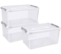CURVER Lot de 3 handy box - 50L, TRANSPARENT, 60x40x40,9 cm
