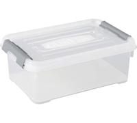 Curver 243810 Boîte de rangement HANDY empilable (L x l x H) 294 x 194 x 110 mm transparent, argent 1 pc(s)