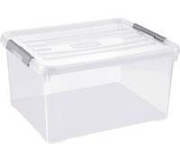 Curver 243813 Boîte de rangement HANDY empilable (L x l x H) 490 x 390 x 250 mm transparent, argent