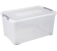 Curver 243857 Boîte de rangement HANDY empilable (L x l x H) 800 x 500 x 390 mm transparent, argent 1 pc(s)