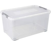 Curver 243857 Boîte de rangement HANDY empilable (L x l x H) 800 x 500 x 390 mm transparent, argent