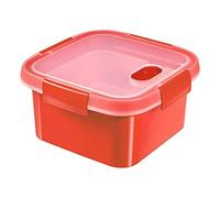CURVER 249954 - Boîte de rangement, cuisson à la vapeur au micro-ondes, carrée, 1,1 L - Recyclée (gamme Smart Eco), plastique, 1 litre