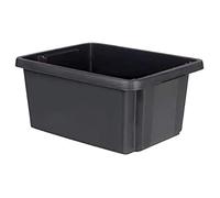 CURVER Bac de Rangement Essentials 20L - Rangement Multiusage, Empilable et Emboîtable - Fond renforcé - 33,5 x 43 x 20,5 cm - Noir