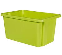 Curver Bac de Rangement Essentials 26L - Rangement Multiusage, Empilable et Emboîtable - Fond renforcé - 33,5 x 42,5 x 26,2 cm - Vert