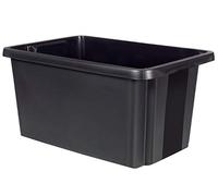 CURVER Bac de Rangement Essentials 45L - Rangement Multiusage, Empilable et Emboîtable - Fond renforcé - 38,7 x 56 x 29,1 cm - Noir