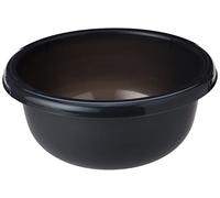 Curver Bassine Ronde 2,5L - Cuvette pour Ménage, Cuisine, Bains de Pieds, Pédicure - Bac de Lavage Pratique et Empilable - Pour Linge Vaisselle Légumes - 24 x 24 x 10 cm - Gris Anthracite