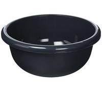 CURVER Bassine Ronde 6,3L - Cuvette pour le Ménage et la Cuisine - Bac de Lavage Pratique et Empilable - Pour Laver le Linge, la Vaisselle, les Légumes - 32 x 32 x 14 cm - Gris Anthracite