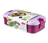 CURVER | Bento avec couverts, Parme, Lunch & Go, 13,5x23,5x6,3 cm