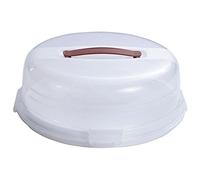 Curver Boîte à Gâteau Ronde avec Plateau Cupcakes - pour Stocker et Transporter Tartes, Gâteau, Cupcakes, Muffins -Poignée en Caoutchouc Souple - Fermeture Hermétique - 30,6 x 30,6 x 8,4 cm - Blanc