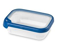 Curver Boîte alimentaire rectangulaire multi usage 1,2L en polypropylène 100% recyclé, 20x15x6,5 cm, adapté au Micro-Ondes, Lave-Vaisselle, Congélateur- Bleu