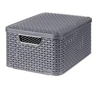 Curver Boîte de rangement avec couvercle Style M 18L Argenté métallisé Argent G