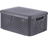 CURVER Panier STYLE M avec couvercle gris foncé