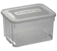 CURVER Boîte de Rangement Handy Plus 35L - Boîte de Rangement Multifonction 100% Recyclé - Pour Chambre, Bureau, Garage, Cabanon, Buanderie - Fermeture Rapide à poignées - 39 x 49 x 25cm - Blanc