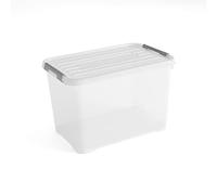 CURVER HANDY PLUS 65L CLIPS GRIS, Rangement, Transparent, 60 x 40 x 38,8 cm Neutre