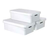 Curver Boîte de rangement Infinity et couvercle 3pcs 30 L Blanc 240671
