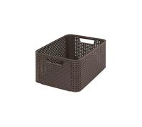 Curver Boîte De Rangement Style Rotin 18 Litres 38 X 17 X 28 Cm Marron