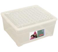 Curver Boîte de Rangement Textile 18.5L - 39,6 x 34,3 x 17,3 cm - Transparent