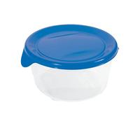 CURVER Boîte Fresh'n Go Carrée 0,50L - Boîte de conservation Alimentaire Transparente- Adaptée au Micro-Ondes, Lave- Vaisselle, Congélateur - Bleu