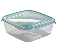 CURVER Boîte Fresh'n Go Carrée 2,9L - Boîte de conservation Alimentaire Transparente- Adaptée au Micro-Ondes, Lave-Vaisselle, Congélateur - Bleu