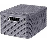 Curver Boîtes de rangement avec couvercle Style 3 pcs. Taille M Anthracite