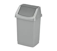 CURVER CLICK IT 9L Poubelle 22,9 x 18,9 x 38,1 cm argenté/anthracite 04042-877