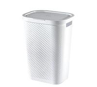 Curver | Coffre à Linge 60L Infinity, Blanc, 43,7 x 35,1 x 60,2 cm, Plastique recyclé